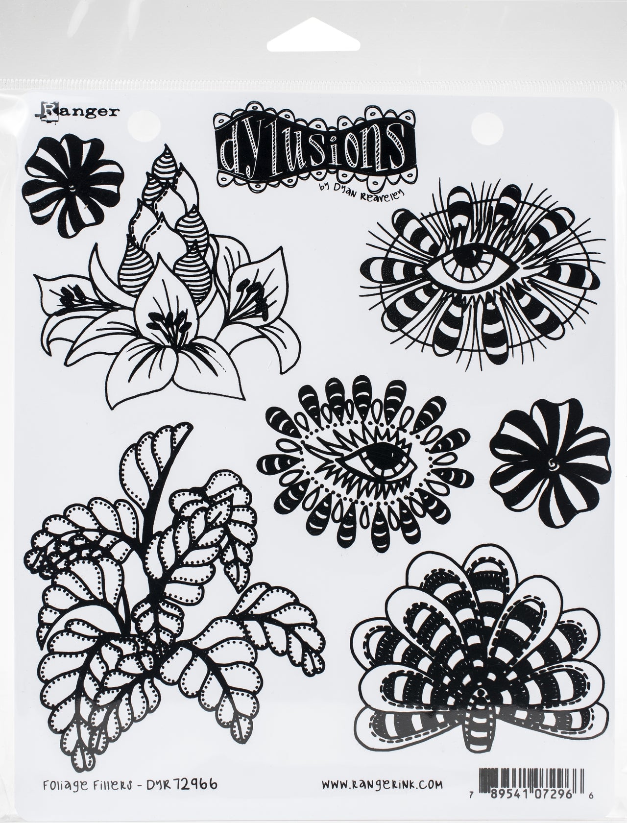 Ranger Dyan Reaveley's Dylusions Cling Stamp Collections 8.5"X7" - Foliage Fillers