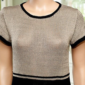 Yvette - Knitted dress with lace border