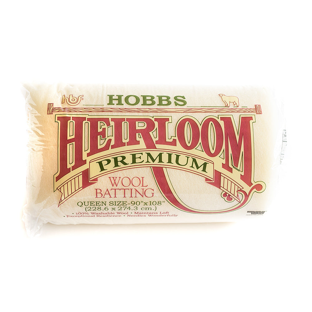Hobbs Heirloom Washable Wool Wadding: 90in x 108in (Queen)