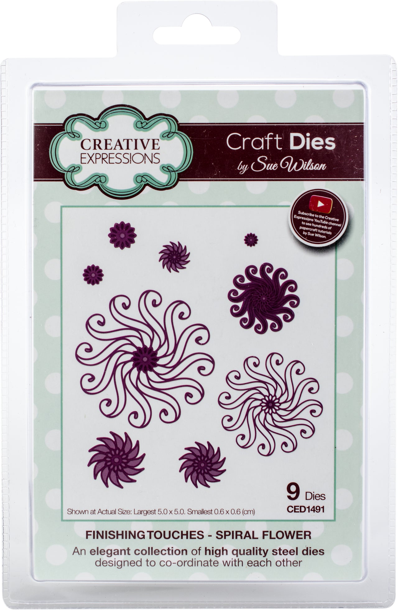 Creative Expressions Craft Dies By Sue Wilson - Finishing Touches-Spiral Flower