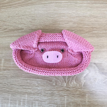 Glasses holder pig oval basket
