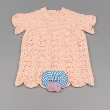 Gwen baby dress, pants & hat knitting pattern