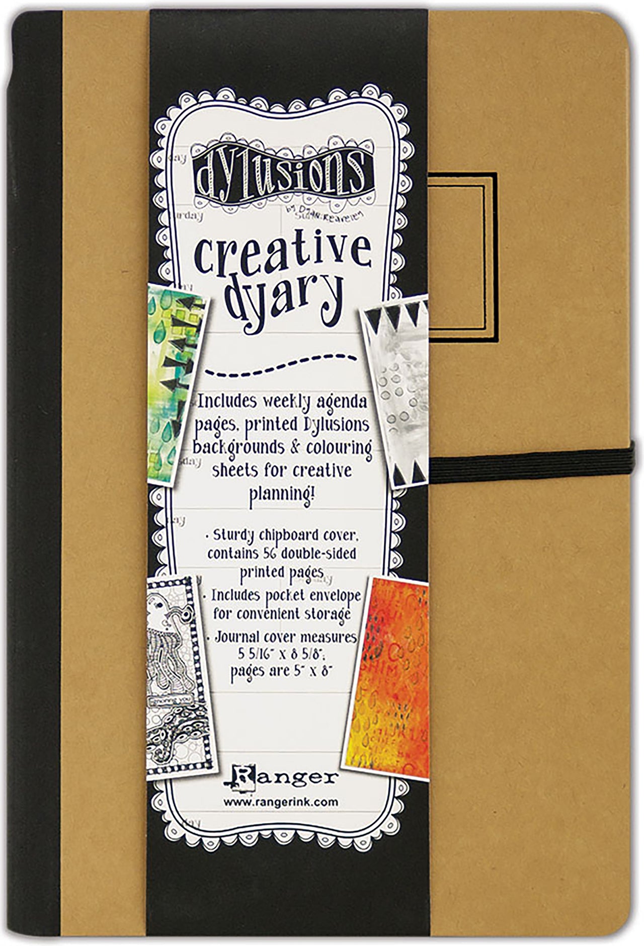 Ranger Dyan Reaveley's Dylusions Creative Dyary 2 5"X8" - Kraft W/Black
