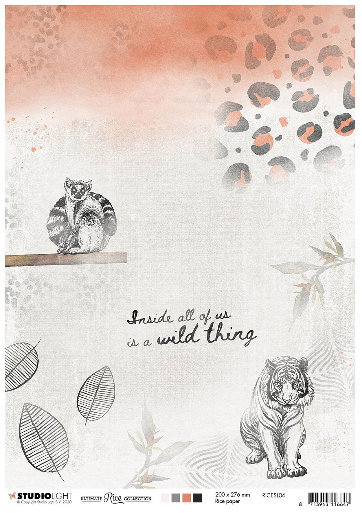 Studio Light Ultimate Rice Collection Rice Paper Sheet A4 10/Pkg - NR. 06