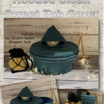 Hooded Cloak Sweet Chocolate Tub Tin Cover Knitting Pattern