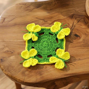 Crochet Butterfly Coaster Pattern PDF + Video Tutorial