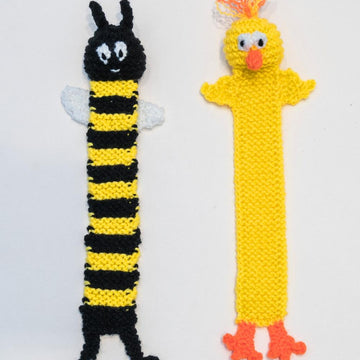Cute Easter Toys to Knit - chick bee tortoise snake rabbit mouse wind spinner