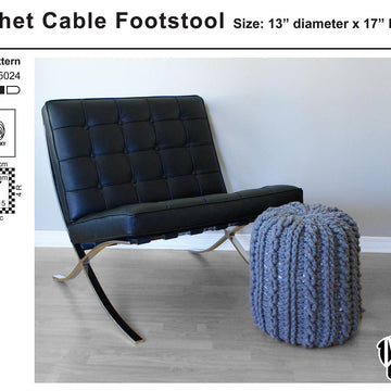 Crochet Cable Footstool (2015024)