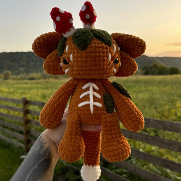 Forest Mountain Monster | Crochet Pattern | Mysterious creature with mushrooms on its head