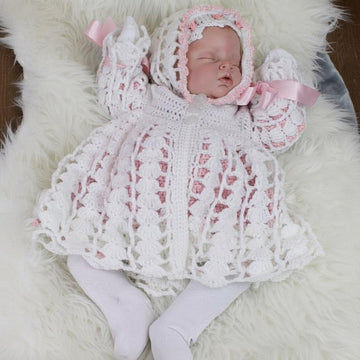 Lilac Hooded Baby Jacket Pattern #158