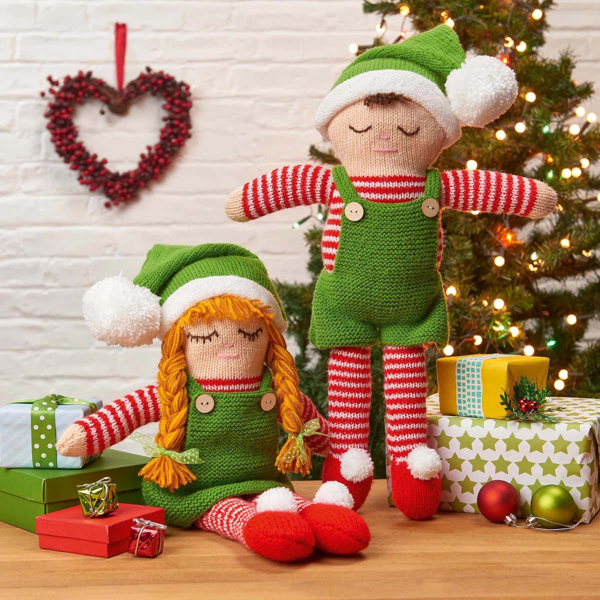 Rag Doll Christmas Elves Knitting Pattern