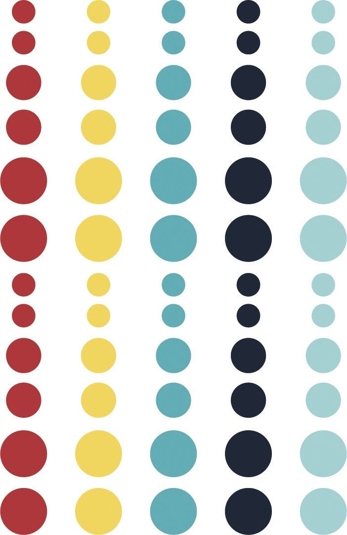 Simple Stories Cruisin' Enamel Dots Embellishments 60/Pkg - 564528