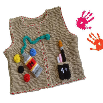 Baby Pinafore Vest "I want to Create"