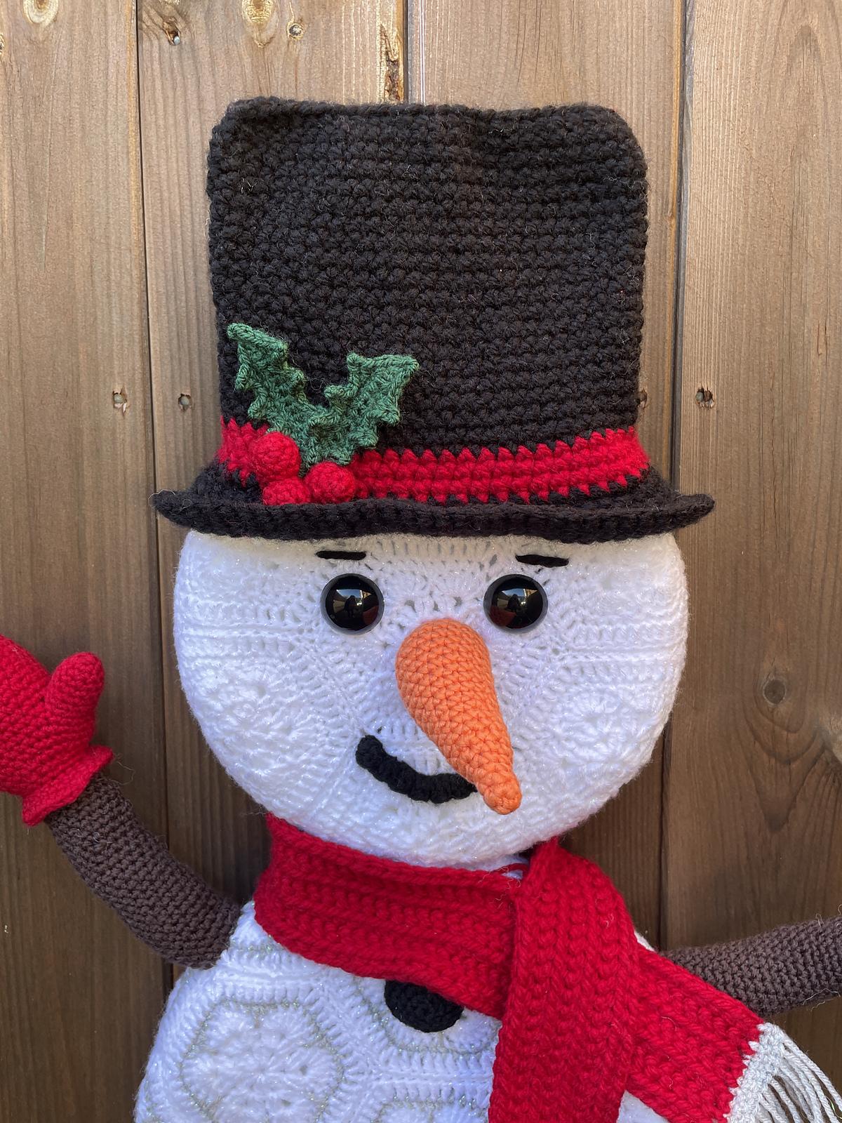 African Flower Snowman wreath