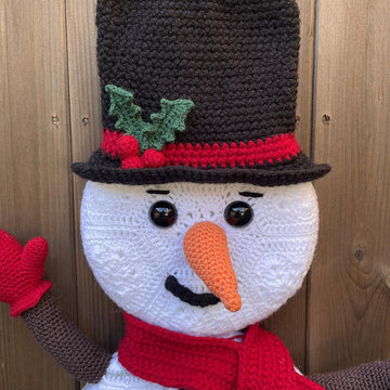 African Flower Snowman wreath