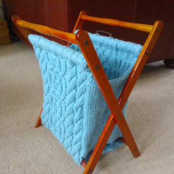 Knitted folding craft/knitting storage bag/basket