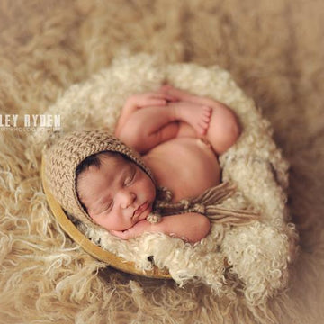 #41 Newborn full weave bonnet