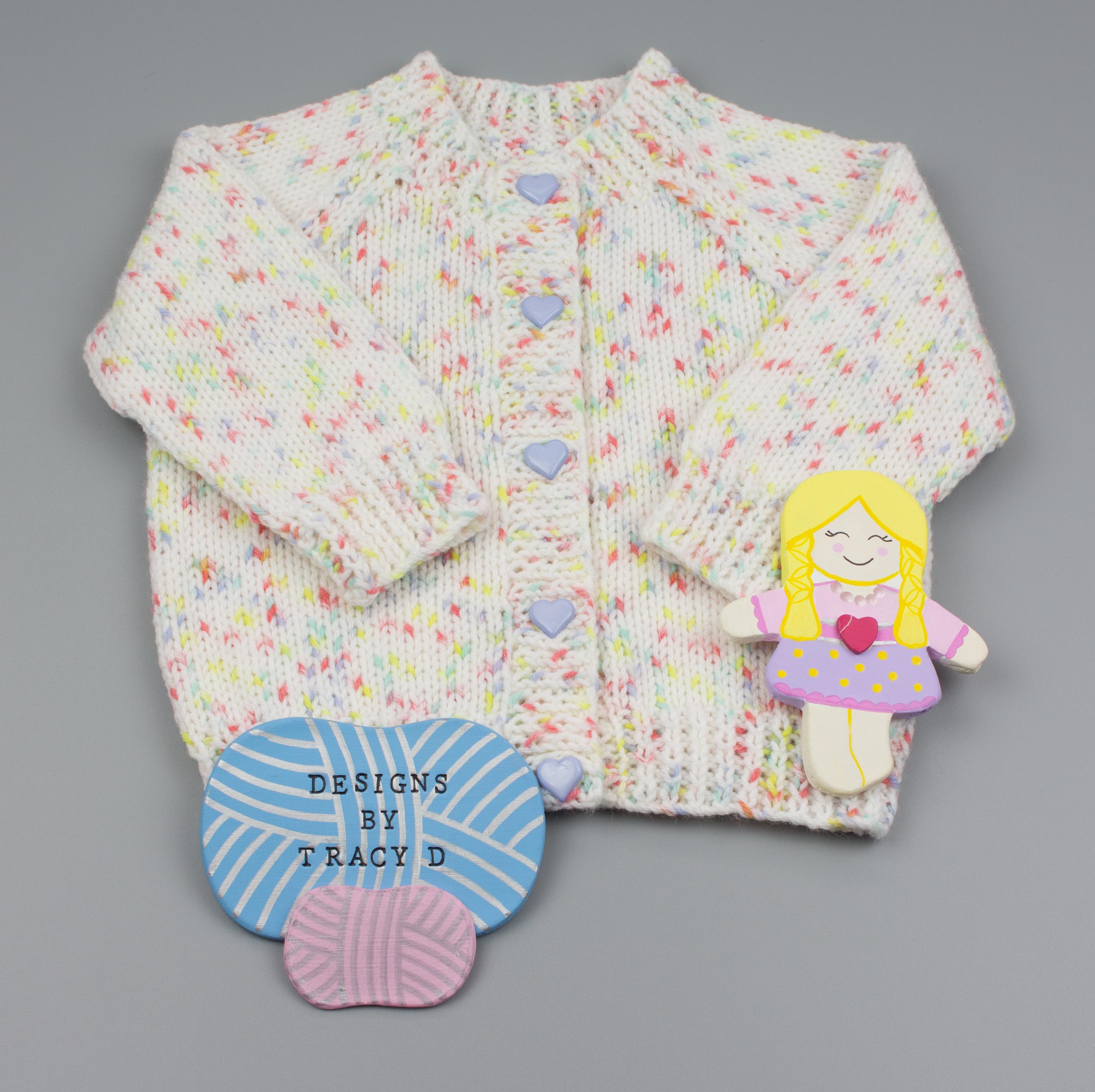 Morgan simple baby knitting pattern 3 sizes 0-12mths