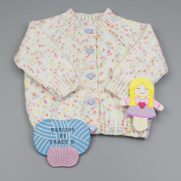 Morgan simple baby knitting pattern 3 sizes 0-12mths