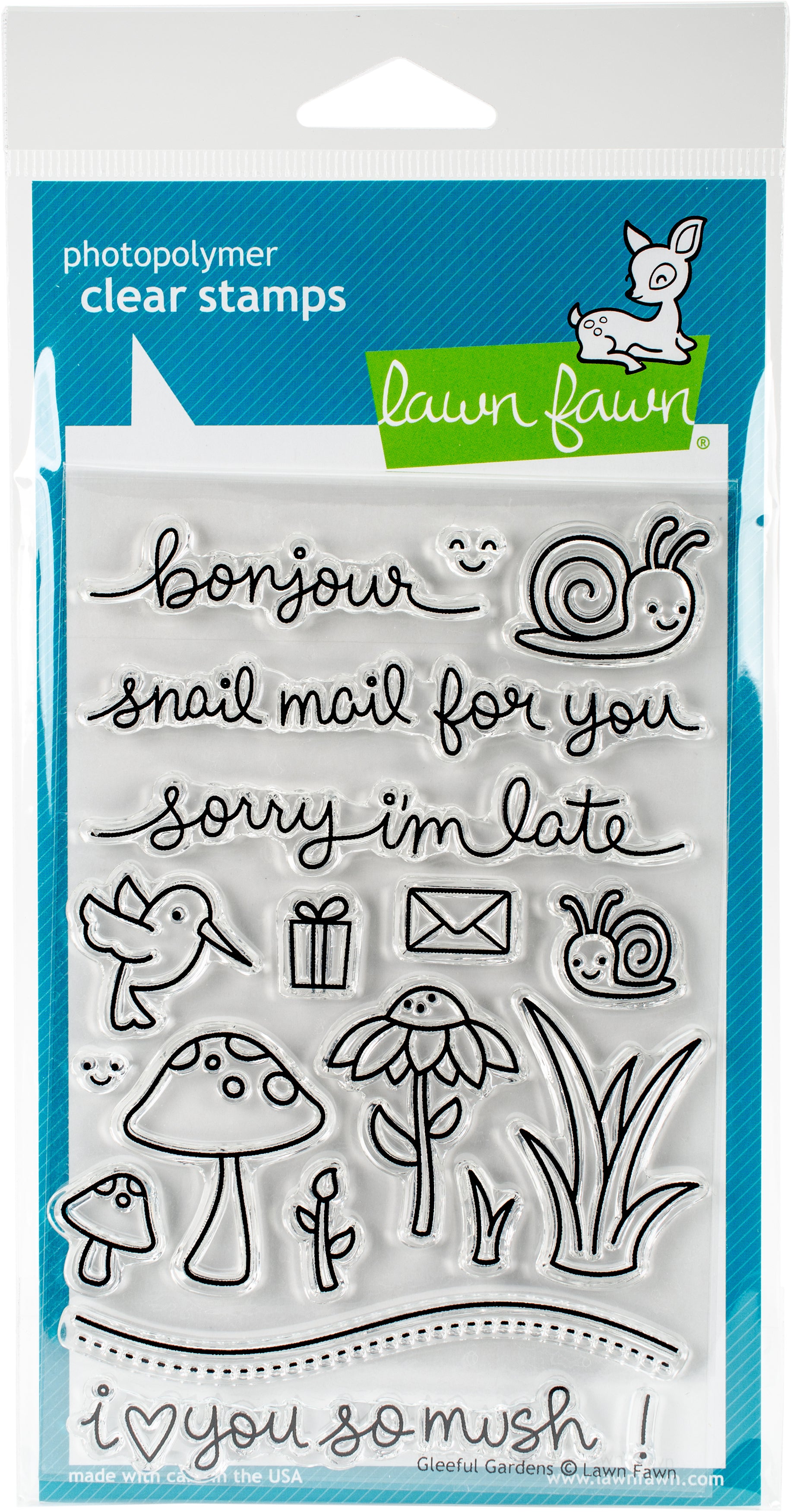 Lawn Fawn Clear Stamps 4"X6" - Gleeful Gardens