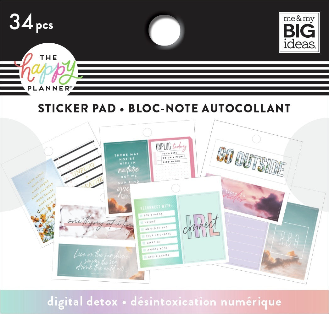 The Happy Planner Tiny Sticker Pad - Gigital Detox