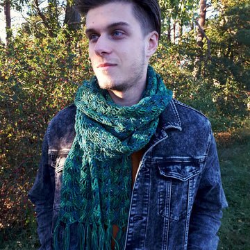 Pine needle shawl
