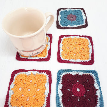 Square Flower Coaster