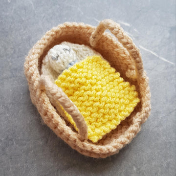 Knitted Basket of Mini Eggs