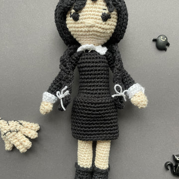 Wednesday amigurumi doll