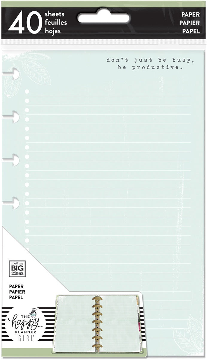 Happy Planner Mini Fill Paper 4.25"X7" 40/Pkg - Homebody
