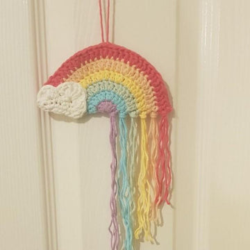 Rainbow cloud wall hanging
