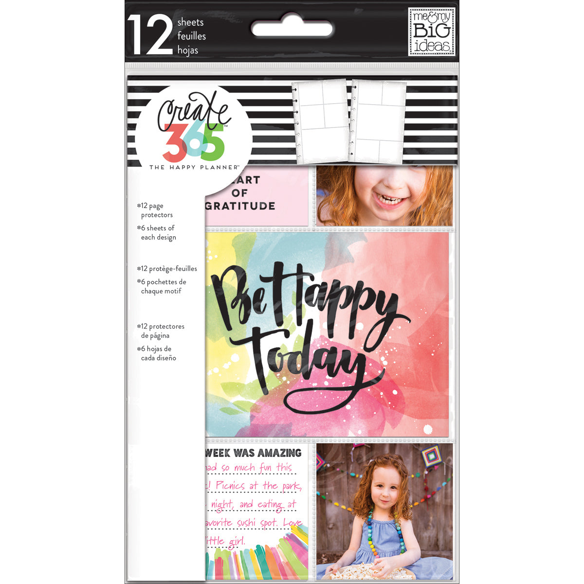 The Happy Planner Mini Planner Pocket Sheets 4.75"x7.5" 12/Pkg - 2 Designs/6 Each