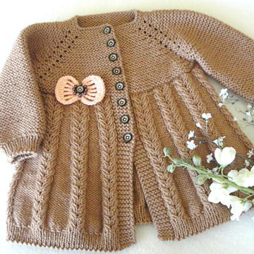 Knitted Baby Cardigan Isabella Pattern by Elena Mitchell