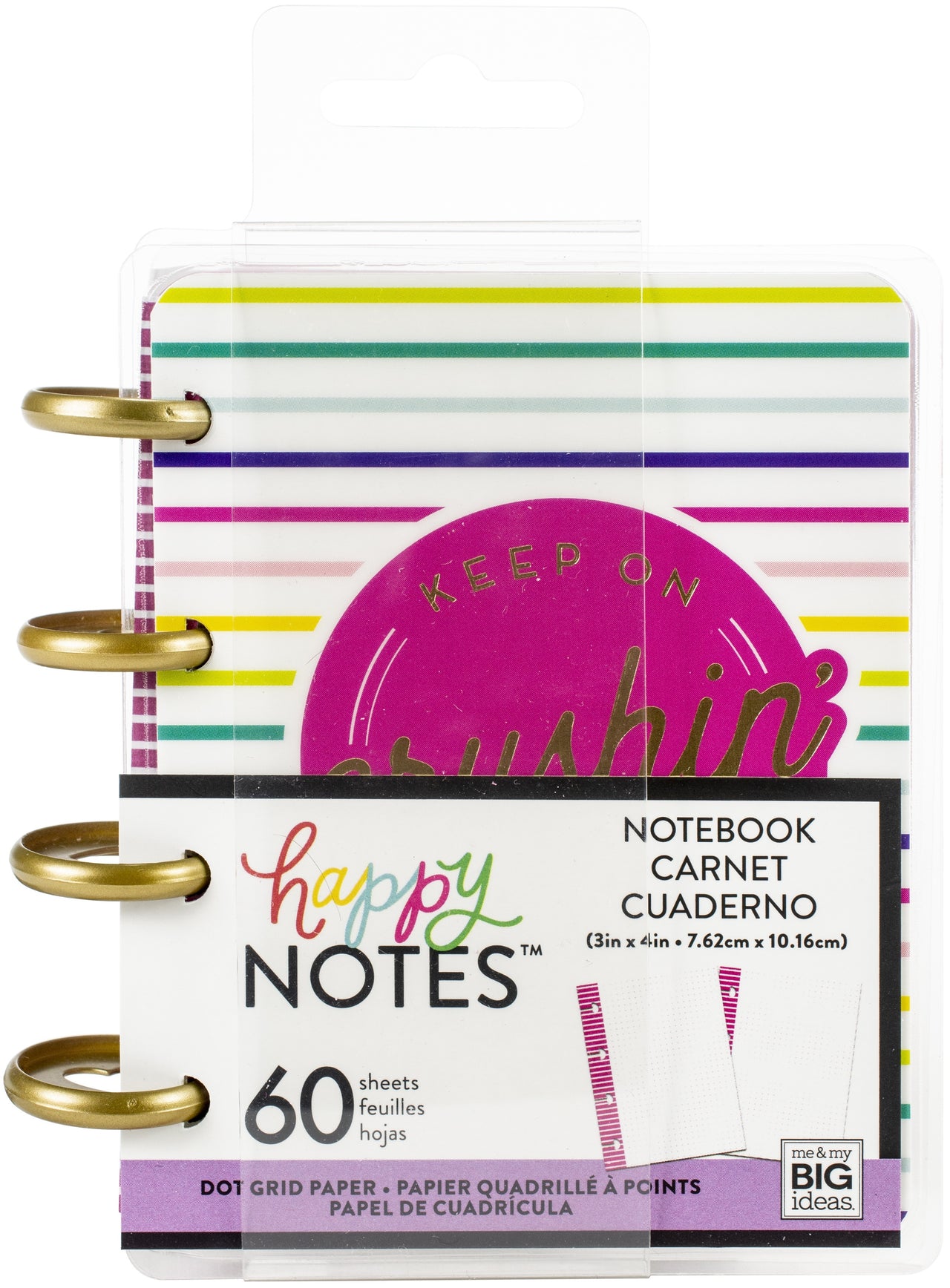 Happy Planner Micro Memo Book W/60 Sheets - Bright Dot Grid