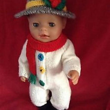 Snowman Costume for doll