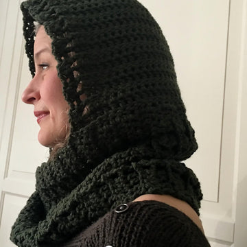 Crochet Hooded Scarf Pattern / Scoodie: Heading-Out Hooded Scarf
