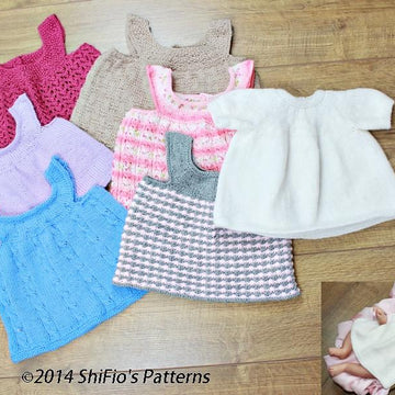 6 Pinafore & Dress Knitting Pattern #290