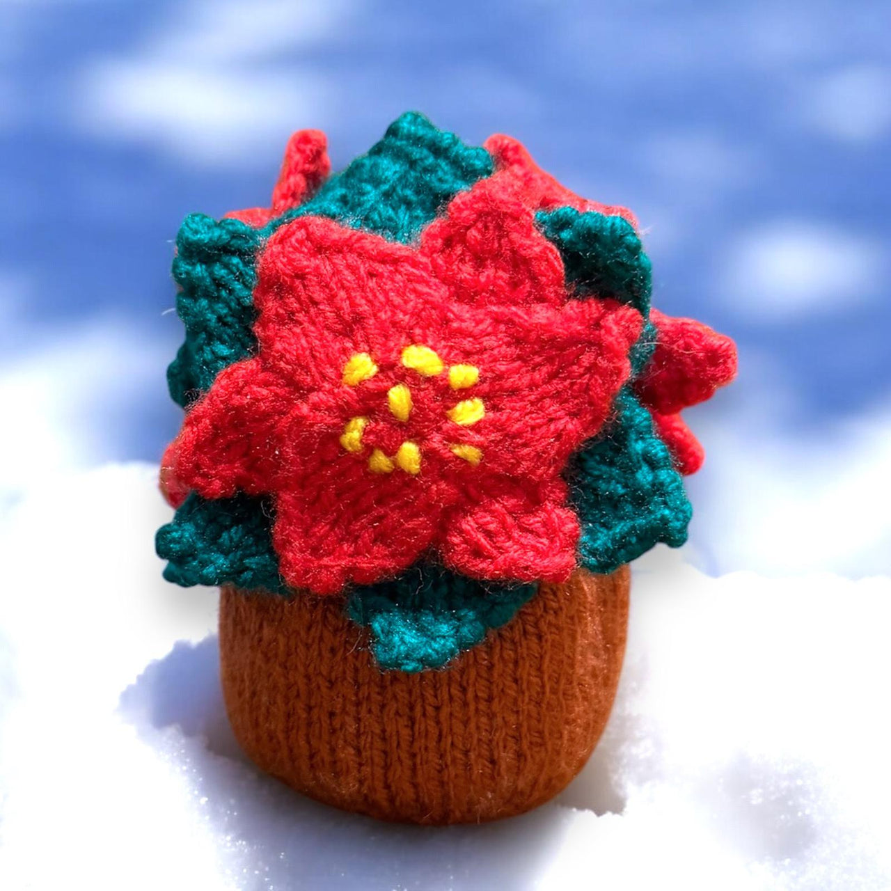 Christmas Poinsettia Pot choc orange cover / toy