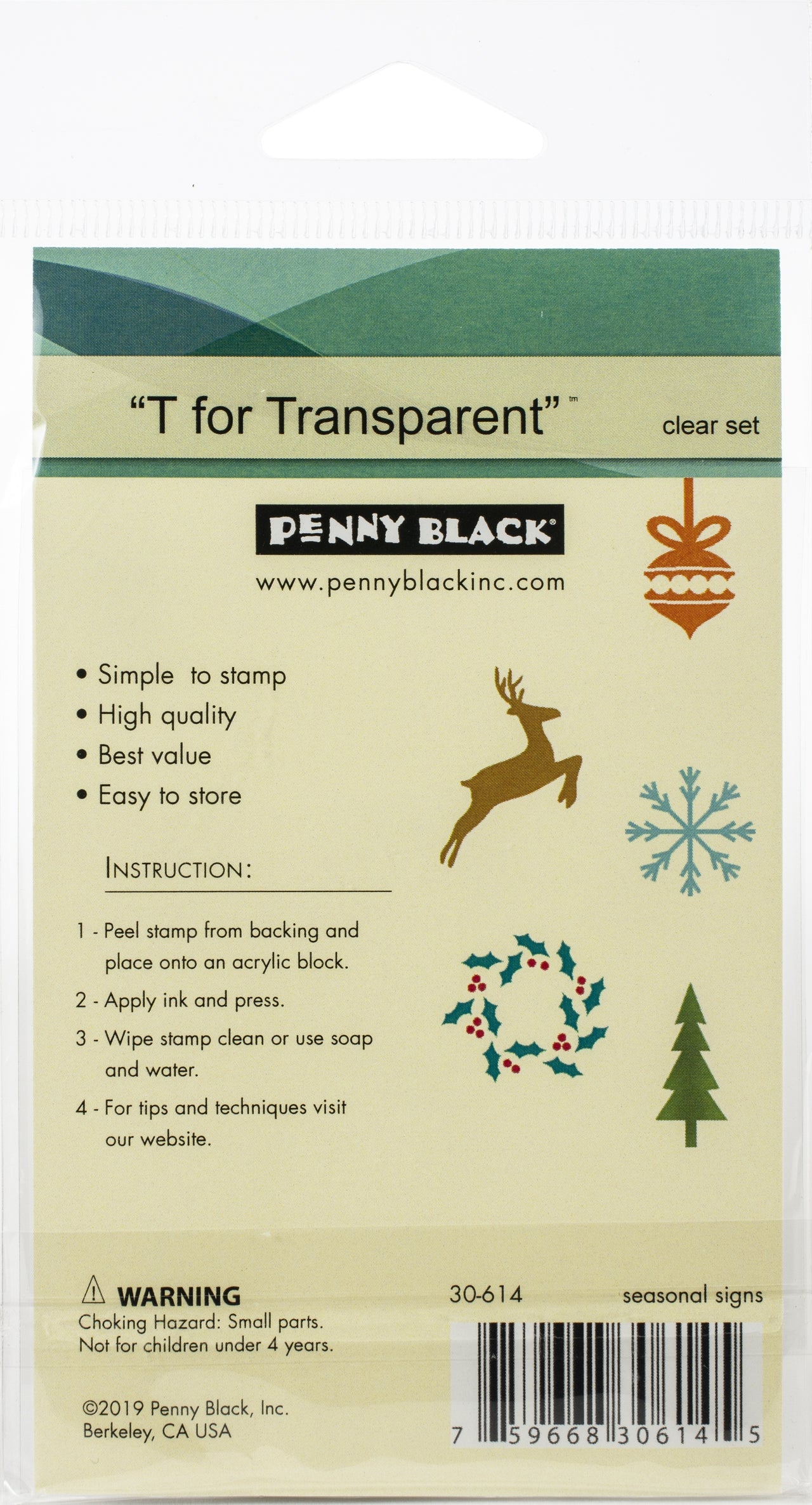 Penny Black Clear Stamps - Seasonal Sign 3"X4"