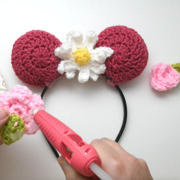 Floral Mouse Ears Headband