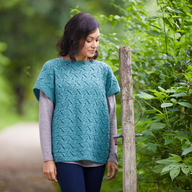 800 Tafsut Poncho - Knitting Pattern for Women in Valley Yarns Northampton