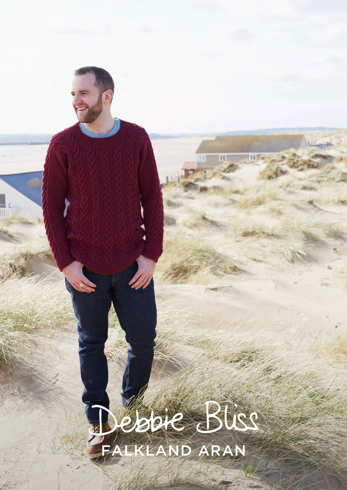 "Kaey Jumper" - Jumper Knitting Pattern For Men in Debbie Bliss Falkland Aran - DBS037