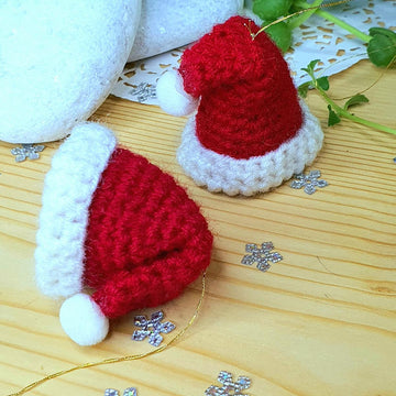 Mini Santa hat Christmas tree ornament