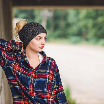 The Lil Puff Beanie with Messy Bun Option 049