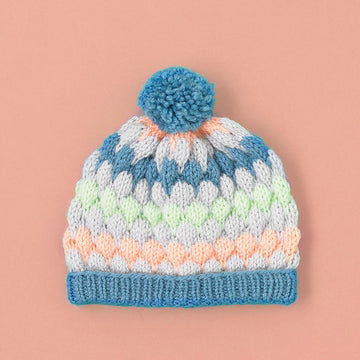 Bobo Bubble Stitch Blanket & Beanie - Free Baby Knitting Pattern in Paintbox Yarns Simply DK