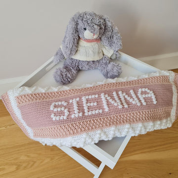 Personalised Baby Name Bobble Blanket