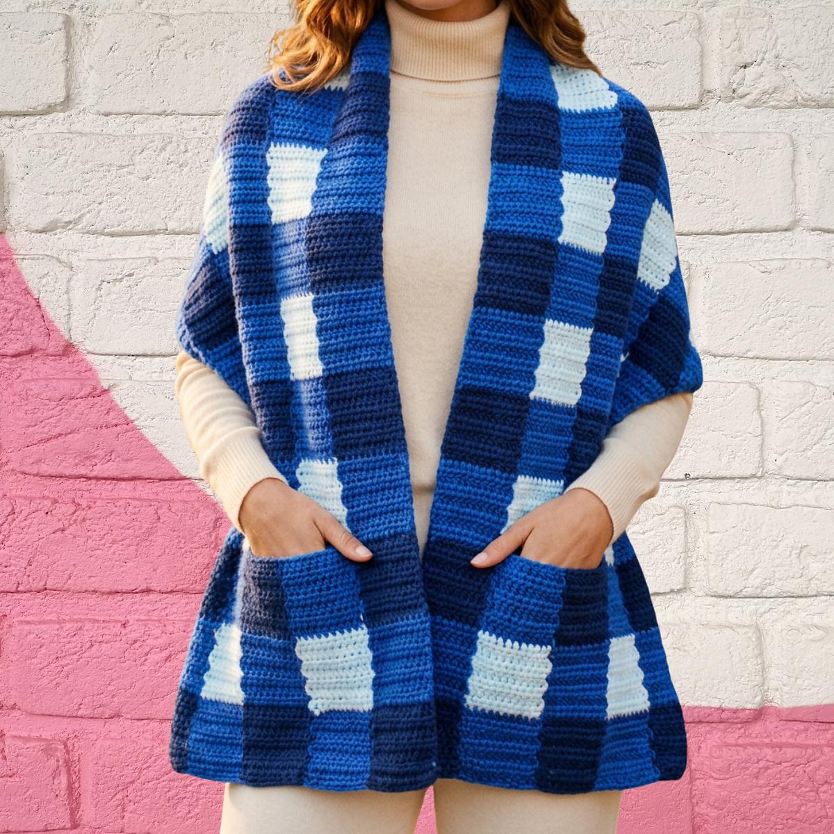 Plaid Pocket Shawl