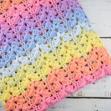 Rainbow Sky blanketnbow Sky crochet blanket