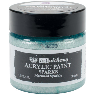 Prima Marketing Finnabair Art Alchemy Sparks Acrylic Paint 1.7 Fluid Ounces - Mermaid Sparkle
