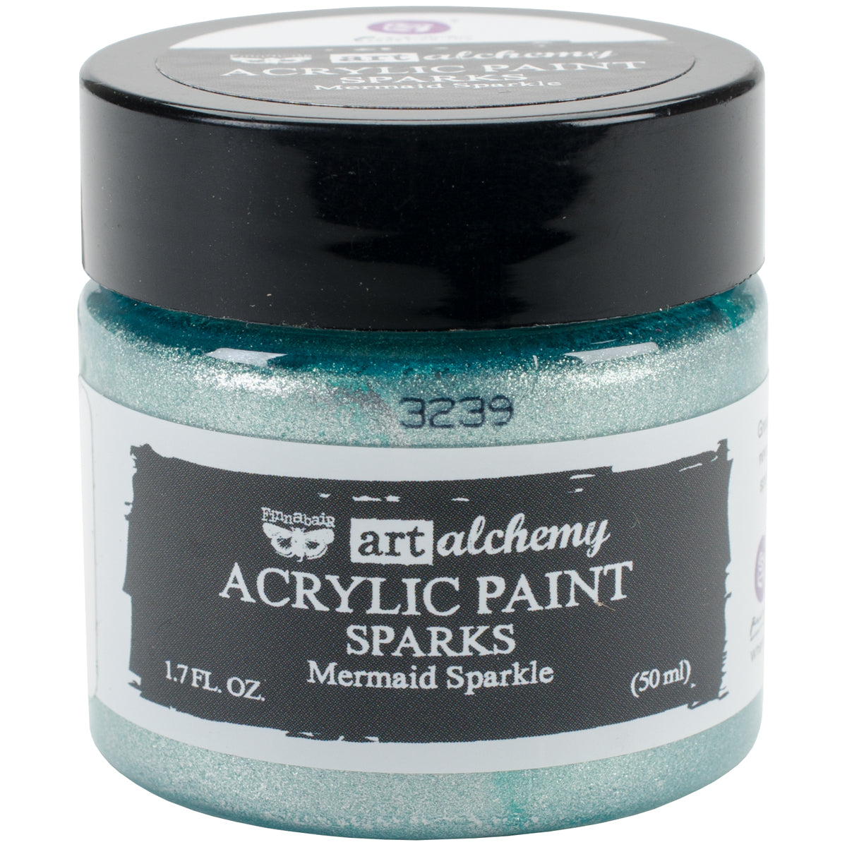 Prima Marketing Finnabair Art Alchemy Sparks Acrylic Paint 1.7 Fluid Ounces - Mermaid Sparkle